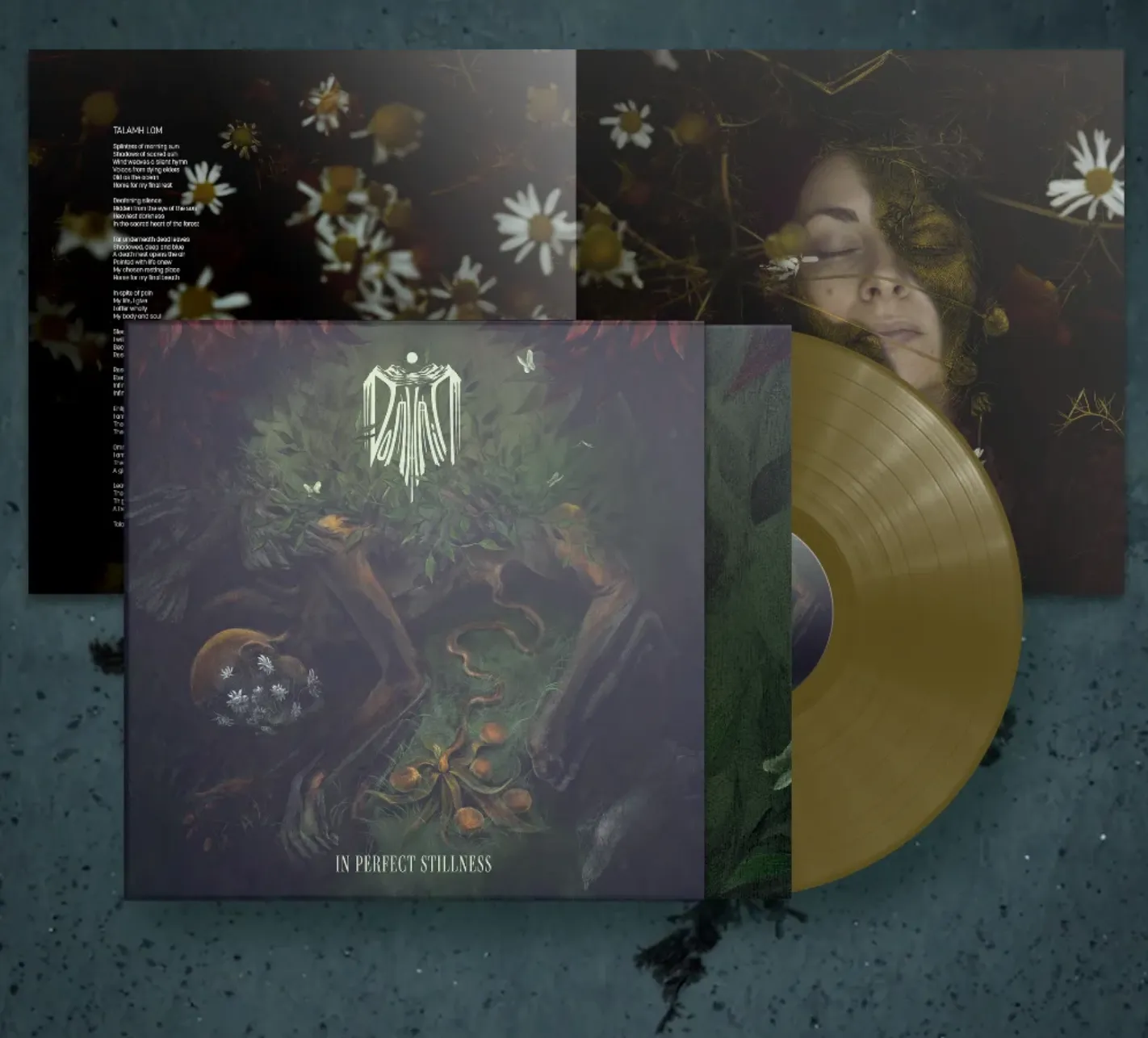 Gold vinyl edition with insert and printed inners for These Hands Melt Records
